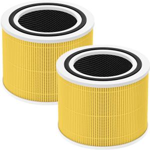 2 Pack Core 300 Pet Care Replacement Filter for LEVOIT Core 300 Core 300-P Core 300S-P Air Purifier, Core 300-RF-PA (Yellow)
