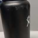 Hydro Flask Water Bottle - Insulated Stainless Steel - Wide Straw Lid, Non Spill, Leakproof in 40 Oz Black