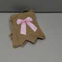 2 Pcs Welcome Baby Burlap Banner Pink Bow Baby Shower Decorations Gender Reveal Party Banner for Backdrop Photo Props Bow Theme Decor
