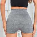 WDIRARA Women's 2 Pack High Waist Yoga Shorts Tummy Control Fitness Workout Running Biker Shorts (Gray, L)