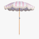 6.5ft Boho Beach Umbrella with Fringe, UPF 50+ Tassel Umbrellas with Carry Bag, Premium Wood Pole Foldable Patio Umbrella for Outdoor Holiday Garden Lawn Pool Yard Table