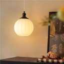 Retro Globe Pendant Light with Glass Shade E26/E27 Base Mid Century Chandelier for Kitchen Island Dining Room Bedroom and Hallway(STYLE1)