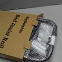 Bed Rails for Elderly Adults Safety - ASTM Approved Adjustable Bed Cane Supports 350LBS with Non-Slip Grip & Storage Pocket, Stable Bed Assist Rails for Seniors, Tool-Free (Medium, Black Curved Handle Without Light)