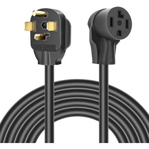 Rophor Dryer Extension Cord 4 Prong, 30 Amp NEMA 14-30P to 14-30R Extension Cord for Dryer Power Extension and EV Charging, 125V/250V, 10 Feet