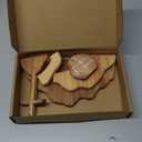 Easter Tiered Tray Decor 4PCS Jesus Tomb Tray Bundle Kit Wooden Religious Easter Decorations Farmhouse He is Risen Signs Easter Tray Decor for Home Table (4P)