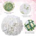 Tigeen 10 Pcs Hydrangea Artificial Flowers,9 inch Fake Hydrangeas Silk White Faux Flowers Bulk for Outdoors Arrangement Valentine's Day Wedding Centerpieces Mother's Day Anniversary Party Home Decor