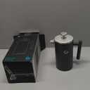 Coffee Gator 304 Grade Stainless Steel French Press Coffee Maker 34 oz, Double Wall Insulated Hot Cold Brew Teapot with 4-Level Filtration System, Include Travel Jar Canister, Rust-Free, Kitchen, Gray