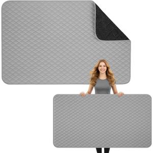 Tegeme Extra Large Ironing Mat (35.4 x 63 Inch), Heat Resistant Ironing Blanket, Quilted Iron Board Pad for Table Top, Countertop, Home, Laundry Room, Foldable for Quilting and Travel