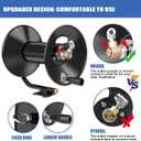 MEKOH Pressure Washer Hose Reel 100ftx3/8/130ftx1/4, 4000PSI Heavy Duty Power Washer Hose Reel with M22-14 Fitting, Hand Crank Metal Reel with Wall/Trailer/Van Mount, Manual Hose Reel for Water