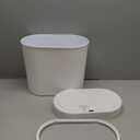 5 Gallon Bathroom Trash Can with Lid, Automatic Motion Sensor White Trash Can, Touchless Slim Waterproof Garbage Bin for Kitchen, Bedroom, Office, and Bathroom