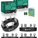 YHTAUTO 8x170mm Wheel Spacers 1.5 Inch Fits Ford Excursion 2003-2005, F-250 Super Duty 2003-2023, F-350 Super Duty 1999-2023, Tire Spacers w/ M14x1.5 & 12.9 Grade Studs, 125mm Center Bore 8 Lug