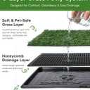 Artificial Grass Dog Potty with Tray,16" x 20" Reusable Puppy Training Pad,3-Layer Drainage Dog Grass Pee Pad for Small Dogs & Puppies, Easy-Clean Indoor Outdoor Pet Toilet