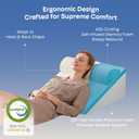 Simpledad 3PCS Wedge Pillow, Orthopedic Wedge Pillow for Acid Reflux, Back Pain Relief, Cooling Memory Foam Top, Bed Wedge Pillows for Headboard, Sleeping, Snoring, Back Support, After Surgery.