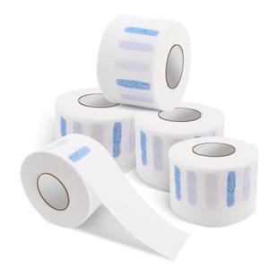 NICEMOVIC 5 Rolls Disposable Barber Paper Neck Strips Barber Accessories, Professional Barber Supplies Stretchy Paper Neck Strips for Salon Haircut Styling