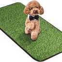 Artificial Grass Mat, Dog Grass Pee Pads, Fake Grass Pad for Pets Potty Training, Soft Grass Pad Rug, Grass Doormat with Drainage Holes, Pet Turf for Indoor Outdoor Use, Washable(15.7"*39.4")