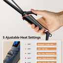 CIVEYA 1/2 Inch Curling Iron for Short Hair, Dual Voltage Travel Size with 5 Adjustable Heat Settings, Mini Curling Iron Ceramic Barrel with Argan Oil Infused