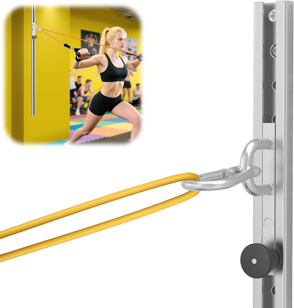 Resistance Bands Wall Anchor Exercise Equipment Platform Base(Length 40"),Adjustable Wall-Mounted Anchor Multi-Purpose Fitness System for Complete Full Body Strength Training