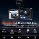 3 Channel Dash Camera for Cars,Triple Lens 4K+1080P+1080P Dash Cam Front Rear Inside,Built-in 5G WiFi & App, Night Vision,24H Parking Mode,Loop Recording,170 Wide Angle,32GB Card Included(Black)
