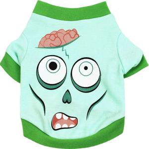 Petitebella Halloween Theme Puppy Dog Shirt (Zombie, Medium)