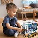 Collision Transforming Dinosaur Car Toy, Magnetic Dinosaur Transformer Car for Boys & Girls Party Favors Birthday Christmas (Gold)