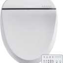 ZMJH A102DS-W Electronic Bidet Toilet Seat, Round, Smart Unlimited Warm Water, Heated Seat with Slow Closes, Vortex Wash, Warm Dryer, Rear and Front Wash, Remote Control, Night Light, White