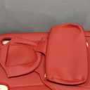 for Tesla Model Y Seat Covers 2020-2024 12pcs Waterproof Nappa Leather Seat Cover Fully Wrapped Customized for Tesla Model Y (TY-Red)