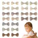 JESSCAT 22 Pcs Hair Clips for Girls with Bows Flower, Fully Lined Alligator Clips and Barrettes, Fabric Handmade Barrettes Hair Accessories for Girls Baby Infants Toddler Kids