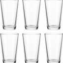 Pint Glasses Set of 6-16 oz Drinking Glasses Made for Cold Beverages - 16 oz Mixing Glass & Highball Set of 6 for Homes, Pubs & More - Freezer & Dishwasher-Friendly Cocktail Glasses