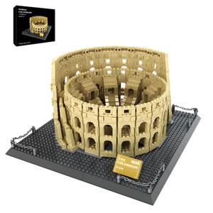 LQPFBSM Roman Colosseum Architecture Model Building Block Sets Famous Landmark Series Kit Toy for Adults Kids 1756 Pieces