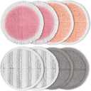 Spin Cordless Electric Mop Pads: 6.5/6.3/6 inch steam/electric mop Pads Replacement for alfabot/vmai/teko/eous/vm6/devoac/kactor/redkey/gobot mop - Round Velcro Scrubber Pads for floor cleaning 8 Pack