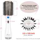 One Step Dryer & Volumizing Hot Air Brush, Blow Dryer, Ceramic Straightener, Curler & Hot Comb 4 in 1 Salon Ionic Hair Styling Tools, White
