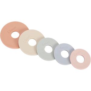 Geesta Rolling Pin Guide Rings Multicolored Spacer Bands 10 Peice Set for Geesta Adjustable Wood Rolling Pin Baking Accessories
