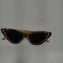 livho Retro Vintage Narrow Cat Eye Sunglasses for Women Clout Goggles Plastic Frame (Leopard)