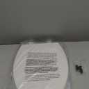 Toilet seat Elongated with Slow Close Hinges, Four Bumpers Never Loosen and Easily Remove, Two Sets of Parts, Plastic, White
