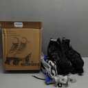 jessie Outdoor Roller Skates Women Adult with Light Up Wheels Black Quad Skating for Men Youth Boys Girls