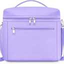 DALINDA Insulated Lunch Bag for Women,Lunch Box Cooler Bag Lightweight Nylon Waterproof Lunch Box LunchBags for Work (purple) (Medium-7L)