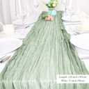Wigenius Fall Table Runner 10 Pack Sage Green Cheesecloth Table Runners 35 X 120 Inch Boho Restic Gauze Tablerunner for Wedding Party Baby Shower Decoration