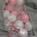 Pink Ball Pit Balls for Girls Kids, Pool Toys Thicken Soft Plastic Balls for Ball Pit BPA Free Toddler Toy White Clear and Pink 100pcs