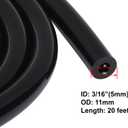 3/16" 5mm ID Silicone Vacuum Hose Line Tubing 20FT Black 130 PSI Maximum Pressure