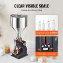 VEVOR Manual Paste Liquid Filling Machine, 5-50ml Adjustable Bottle Filling Machine, Stainless Steel Liquid Filler with 10L Hopper for Milk Water Juice Shampoo Honey