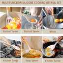 Umite Chef Food Grade Thickened Silicone (Stainless Steel Core) Kitchen Gadgets Tools Set - Kitchen Cooking Utensils Set, Heat Resistant Kitchen Spatula Tools Set, Extra Large