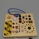 Busy Board,Montessori Toys for 1-3 Year Old Boys & Girls,Travel Educational Learning Activities for Toddlers,Sensory Toy for Kids with Autism (Busy Board v5)