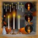 Homemory 20PCS Floating Candles with Wand Remote, Magic Hanging Candle with Timer, Flickering Warm Light Floating Candles for Halloween Christmas Birthday Party Decor