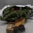 AMORISE Christmas Wreath with Lights, 26 in Norfolk Pine Wreath for Front Door, Large Greenery Wreath with Red Bow, Bell, Real Touch Artificial Wreaths for Indoor Outdoor Holiday Decor, FF11