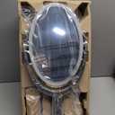 Superstar Oval Shaped Dual-Sided Lighted Makeup Mirror, 1X/5X Magnifying Vanity Makeup Mirror, 360 Degree Rotating Adjustable Brightness Mirror, Brushed Nickel