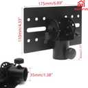 2pcs Speaker Pole Mount Adapter, 35mm All Metal Tripod Stand for D-G DJ PA Speaker, Stage & Event Setup, Universal Heavy-Duty Bracket Top Cap Trip Stands, Hold Up to 110lbs, Adjustable & Rotatable