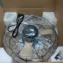 Orison Outdoor Ceiling Fans with Light, 21'' Wet Rated Outdoor Hanging Fan for Gazebo, Plug in Caged Lighting for Pergola Canopy, Hanging with Hook, 3 Color LED Light, Waterproof