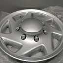 16 Inch Silver Hubcaps 4-Piece Set Fit for 1997-2023 Ford E-Series E350 E450 Vans,Truck & Econoline,Replaceable Hubcaps F8UZ1130AA F7UZ1130AA