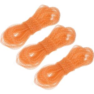 MECCANIXITY 3 Roll 26 Yards Mesh Tube Deco Flex, Solid Mesh Tube for Crafts Wreaths Gift Wrapping Christmas Table Drapes Decorations, 3/8 Inch, Orange