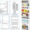 VyGrow Over the Door Pantry Organizer, 8-Tier Over the Door Organizer with Adjustable Basket, Pantry Door Organization for Pantry Kitchen Storage Room Spice Rack, White
